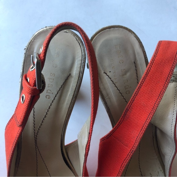 Kate Spade Peep Toe Sling Back Heels - Picture 7 of 8
